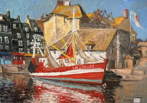 Le Bateau rouge - Honfleur